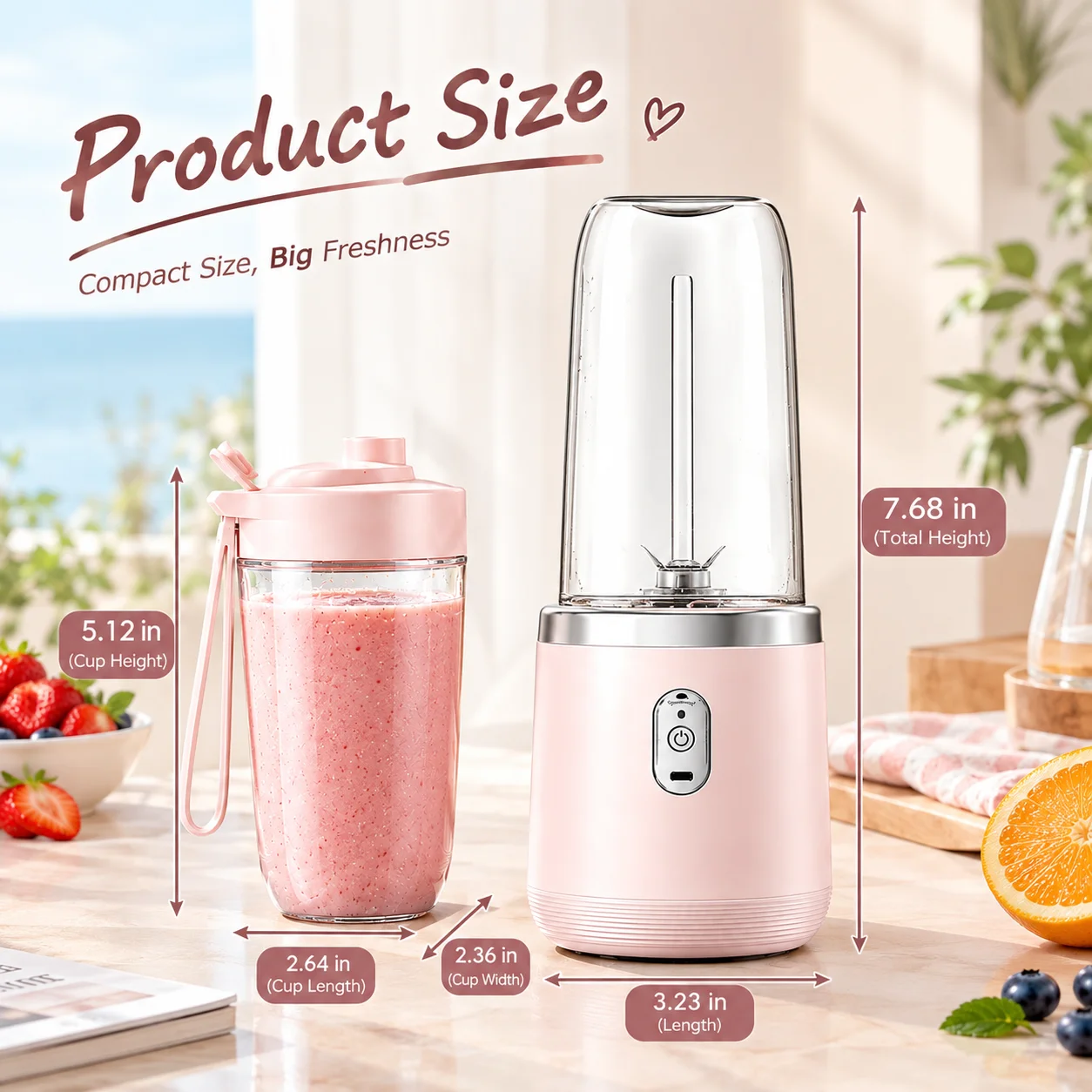 Pink Slow Juicer With A Cold-Press Auger And Pulp Separation System For Nutrient-Rich Juice