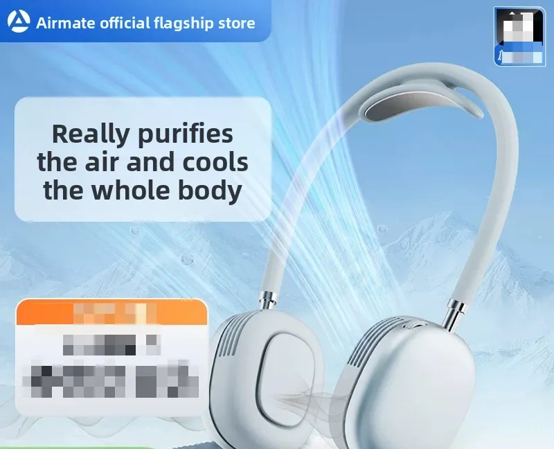 Neck fan Cooling small fan Portable small mini silent USB charging fan Outdoor cooling artifact