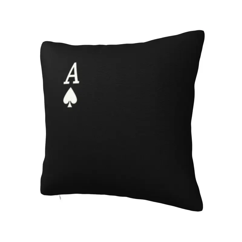 Ace Of Spades Poker Luxury Pillow Cover Decoration Card Game Players Cushion