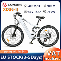 EU Stock Original SAMEBIKE XD26-II Electric Bike 48V 14Ah Li-Battery 750W Motor 40KM/H Speed 26inch Tire Full Suspension Bicycle