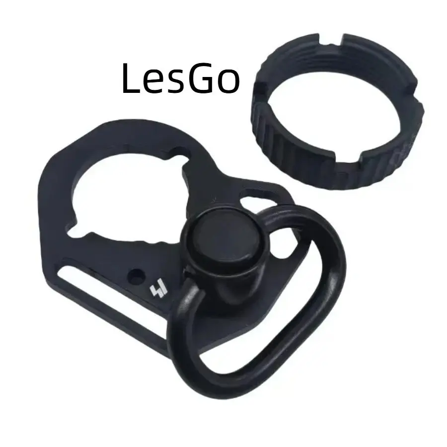 

LesGo Outdoor Tactical M4 M16 AEG Rear Clip Strap Buckle QD Sling Mount Push Botton Adapter Airsoft Gbb