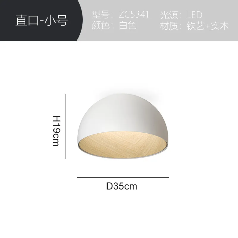 White Nordic extremely simple, designer modern living room, bedroom study LED round ceiling light