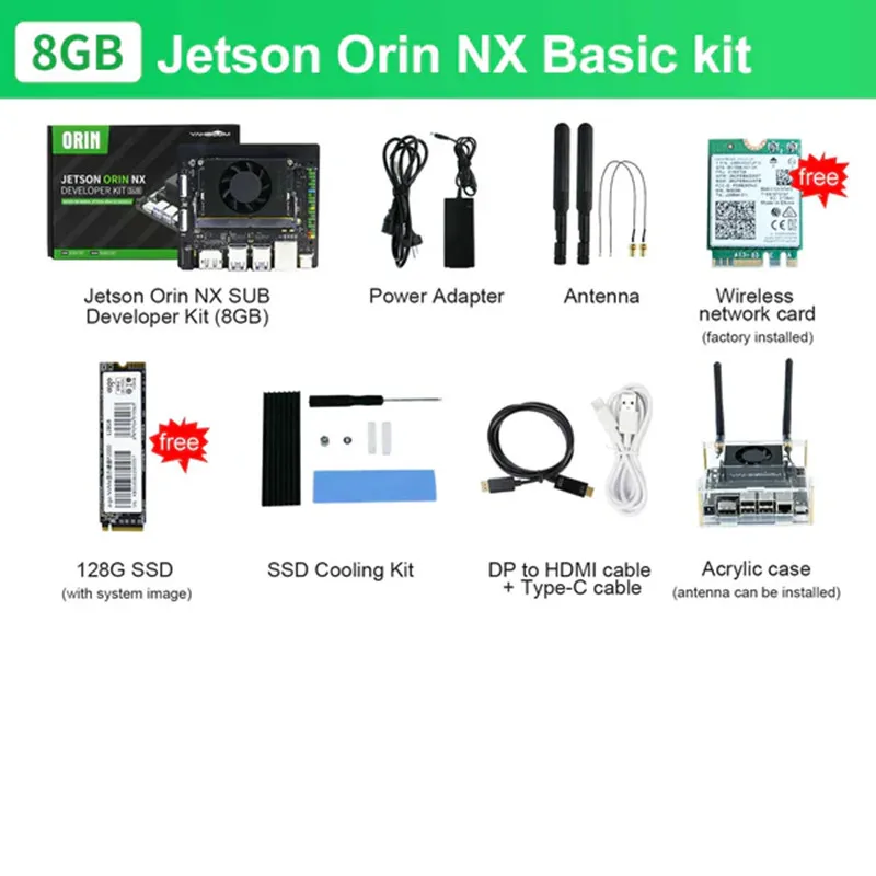 Jetson Orin NX SUB Developer Kit with 8GB/16GB RAM Based On NVIDIA Core Module For ROS AI Project Performance Deep Learner