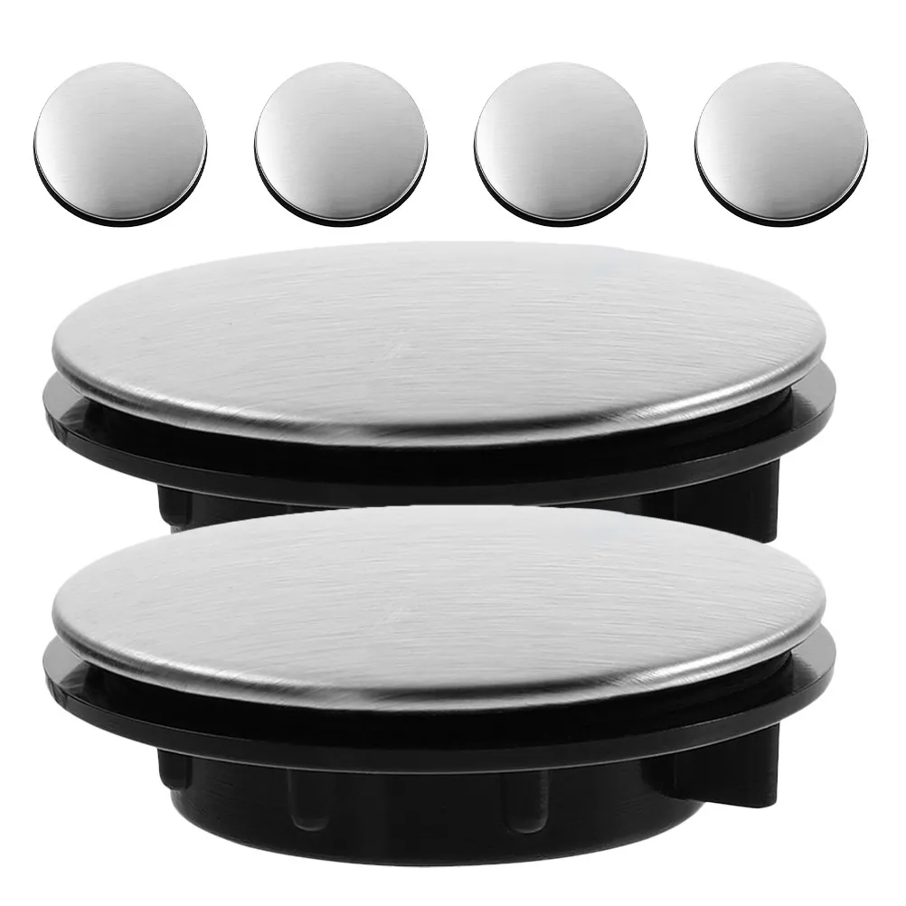 6Pcs Stainless Sink Hole Cover for Kitchen Sink Bathroom Washbasin Faucet Hole Plug Leak Proof Rust Resistant Easy Installation