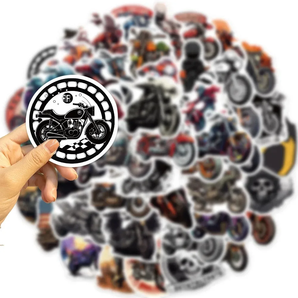 50PCS New Motorcycle Sticker Pack Cartoon Creative Animation IPad Computer Desk  Chair Car Decoration Waterproof