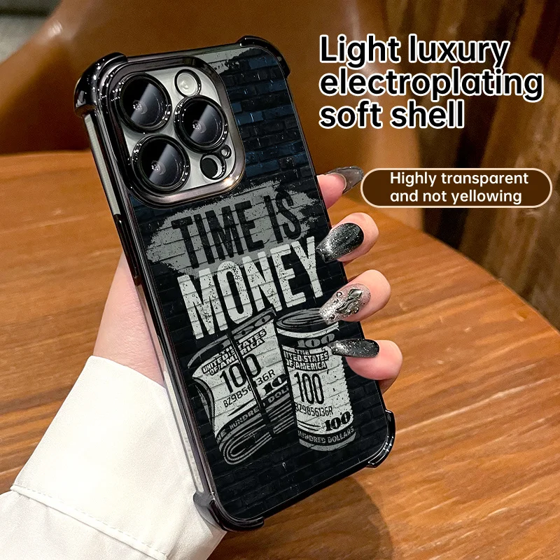 حافظة هاتف أبل آيفون 17 16 15 14 13 12 11Pro Max Plus مع حماية من السقوط في جميع الزوايا