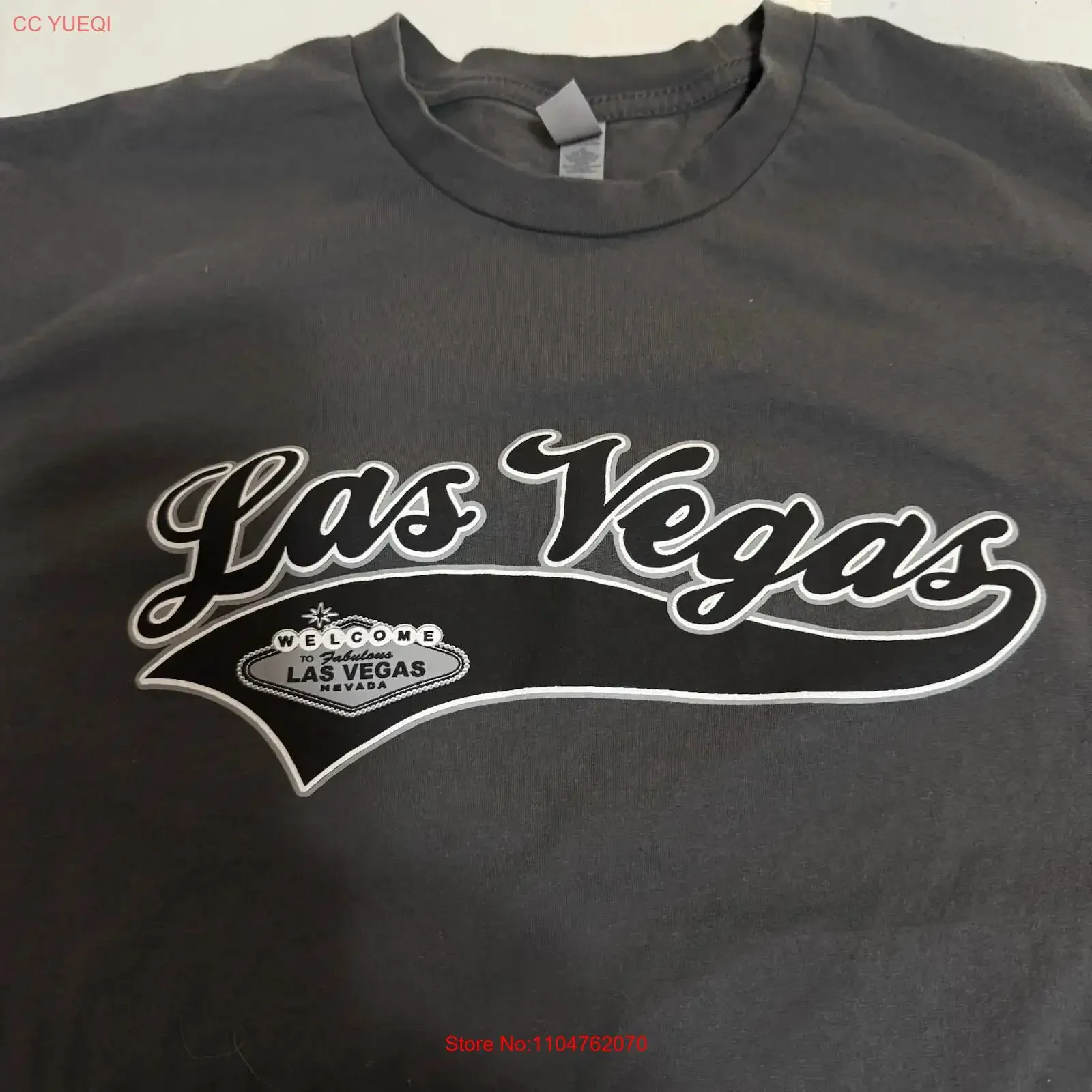 Las Vegas T Shirt XL Gray Welcome to Fabulous Nevada vintage Washed streetwear Comfortable Casual Stylish fashion Stretched