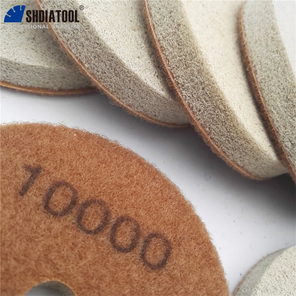 DIATOOL 10 adet/pk 4 inç Sünger Yumuşak Taş Mermer Için Parlatma Pedleri Taş Zımpara Disk Yapay Taş Mozaik çapı 100mm