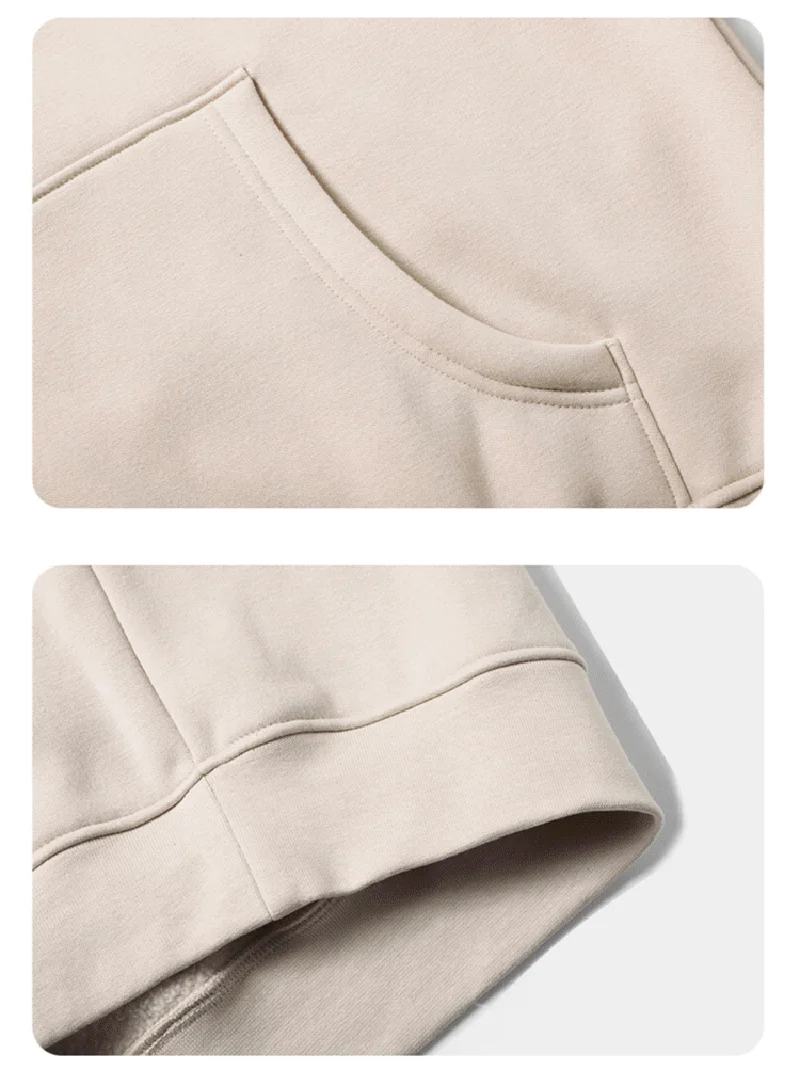 14OZ 400G Thick Polar Fleece Pullover Hoodies for Unisex Men and Women Soft Touching Hooded Sweatshirt Thermal Winter Clothes