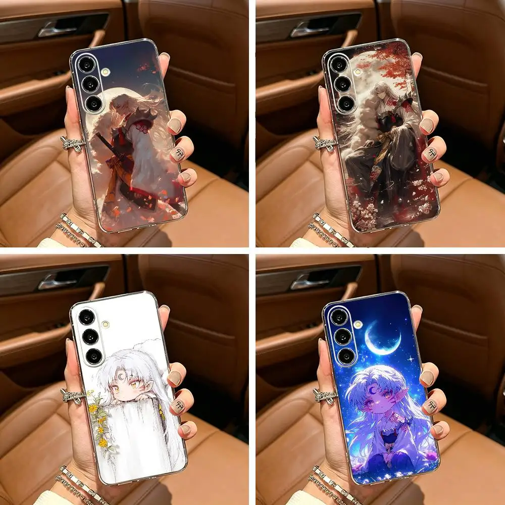 Anime Character-Inuyasha-Sesshomaru Clear Soft Silicone Phone Case for Samsung Galaxy A71, A70, A52, A51, A40, A30