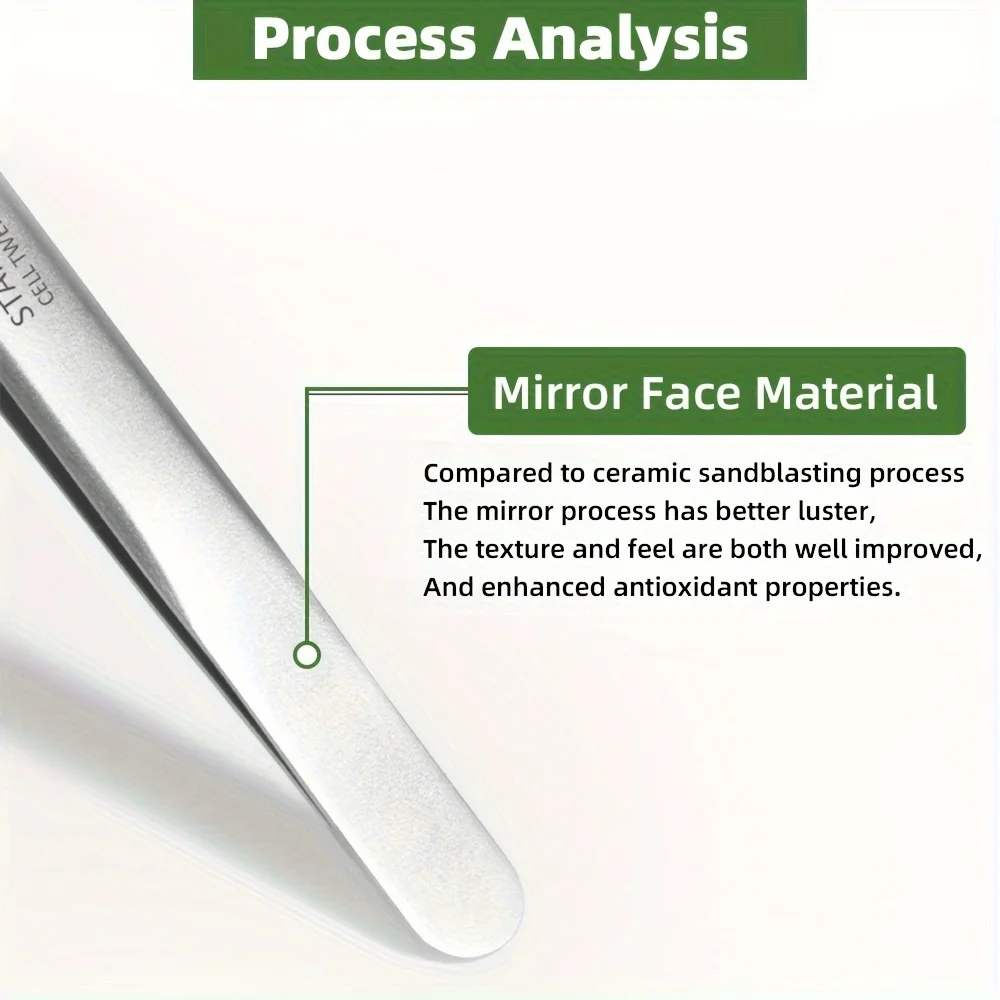 3-delig roestvrijstalen pincet in verschillende maten met opbergdoos, superscherp om mee-eters te verwijderen, gezichtsporiereiniging C
