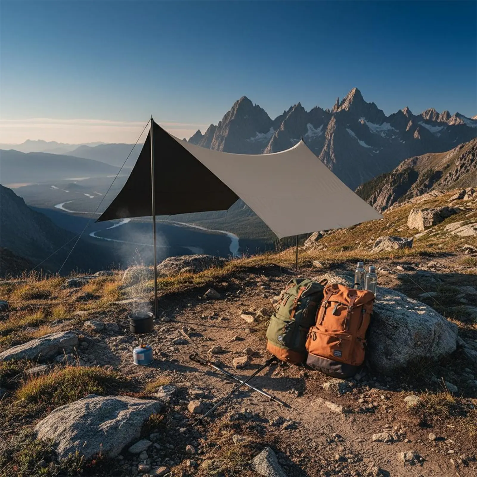 

Шестиугольный походный тент: легкий, устойчивый к разрывам, для защиты от солнца и дождя, с прочной каркасной конструкцией, для активного отдыха на природе