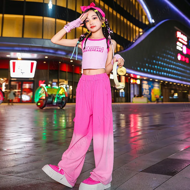 Jazz Dance Costume, Trendy and Cool Girls' Model, Dopamine Runway Show, Fashion Girls' Jazz Suit, Performance Dress