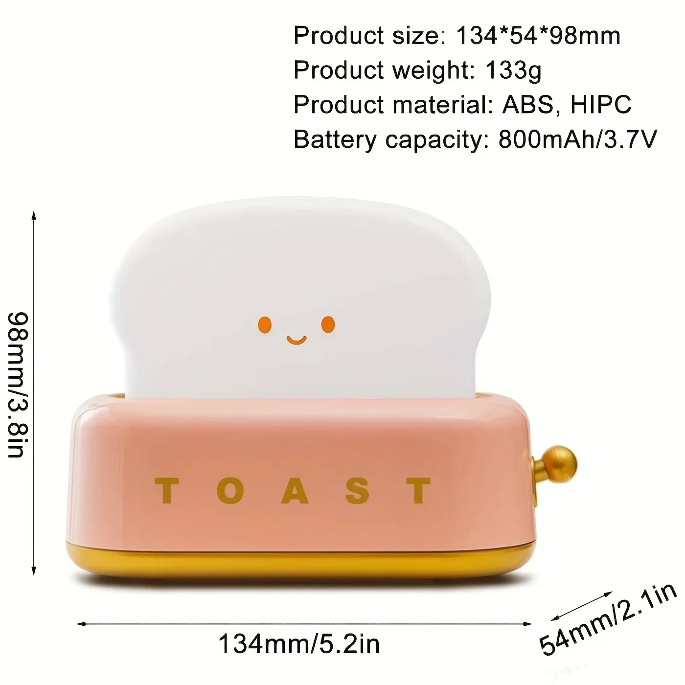 Brot Toast Licht Toaster Nachtlicht kreative wiederauf ladbare LED-Lampe Schlafzimmer für Geburtstags geschenk