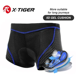 X-TIGER Men's Cycling Underwear Shorts 5D Gel Pad Breathable Non-Slip Bike Shorts Bike Underpant MTB Road Bike Riding Shorts