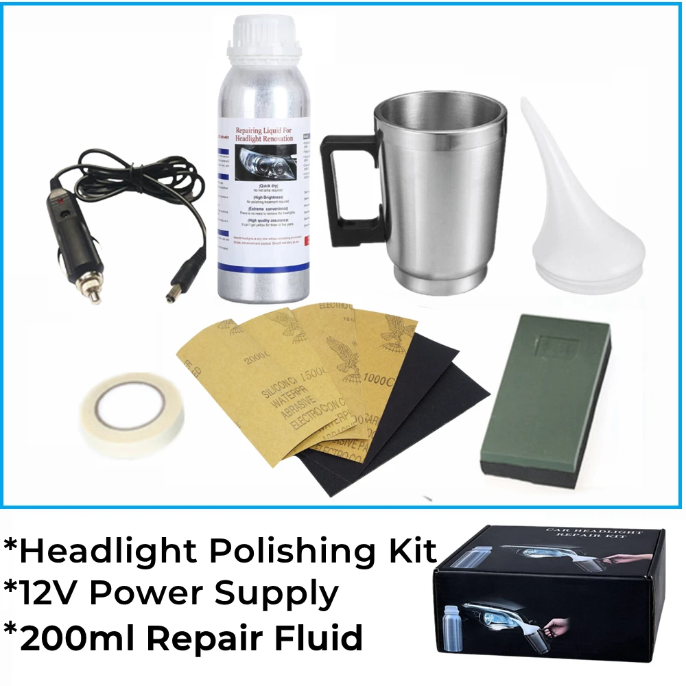 2023 Chemical Headlight Polishing Headlight Restoration Set Headlights Polish Kit Car Headlight Polisher Polish For Headlights