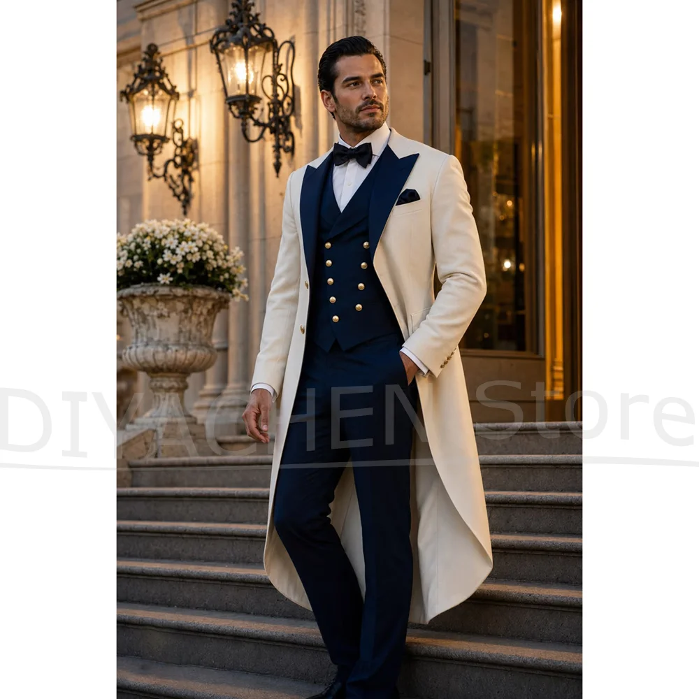 Chic Mens Three Piece Suit Pea - X Men Grooming ulasan dan harga