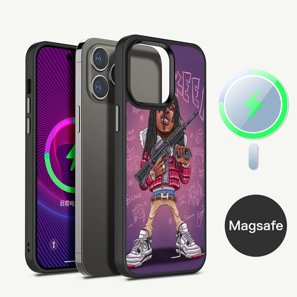 

Chief Keef Rapper Magnetic Case For IPhone 16 14 13 12 11 15 Pro Max Plus For Magsafe Wireless Charge Cover