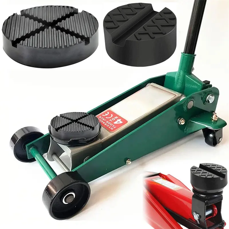 Universal Rubber Jack Pad Support Pinch Weld Slotted Floor Frame Rail Adapter Car Removal Repair Tool
