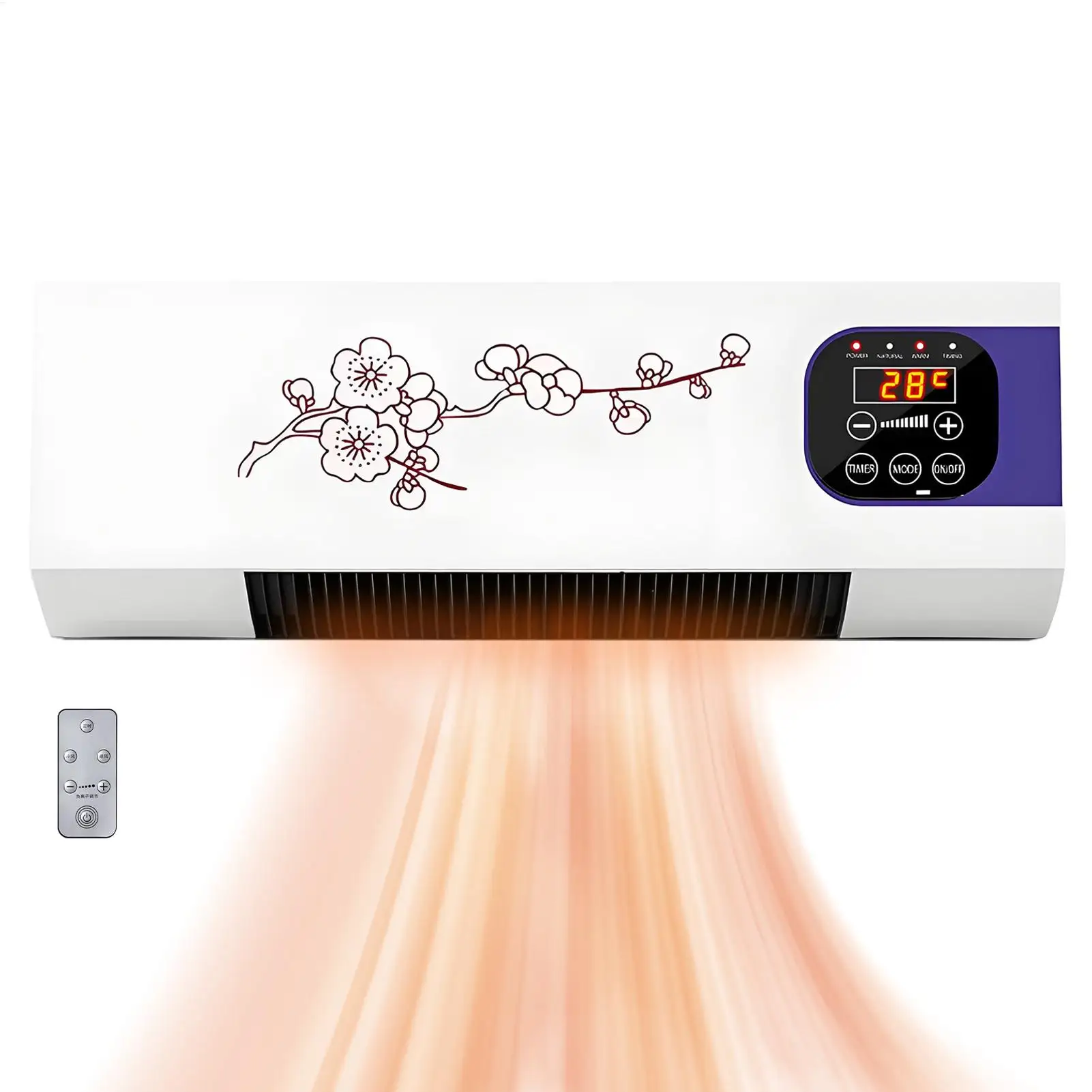 

Cooling and Heating Air Conditioner Small Wall Mounted Air Conditioner Space-Saving Desk AC Unit Low Noise Air Conditioner