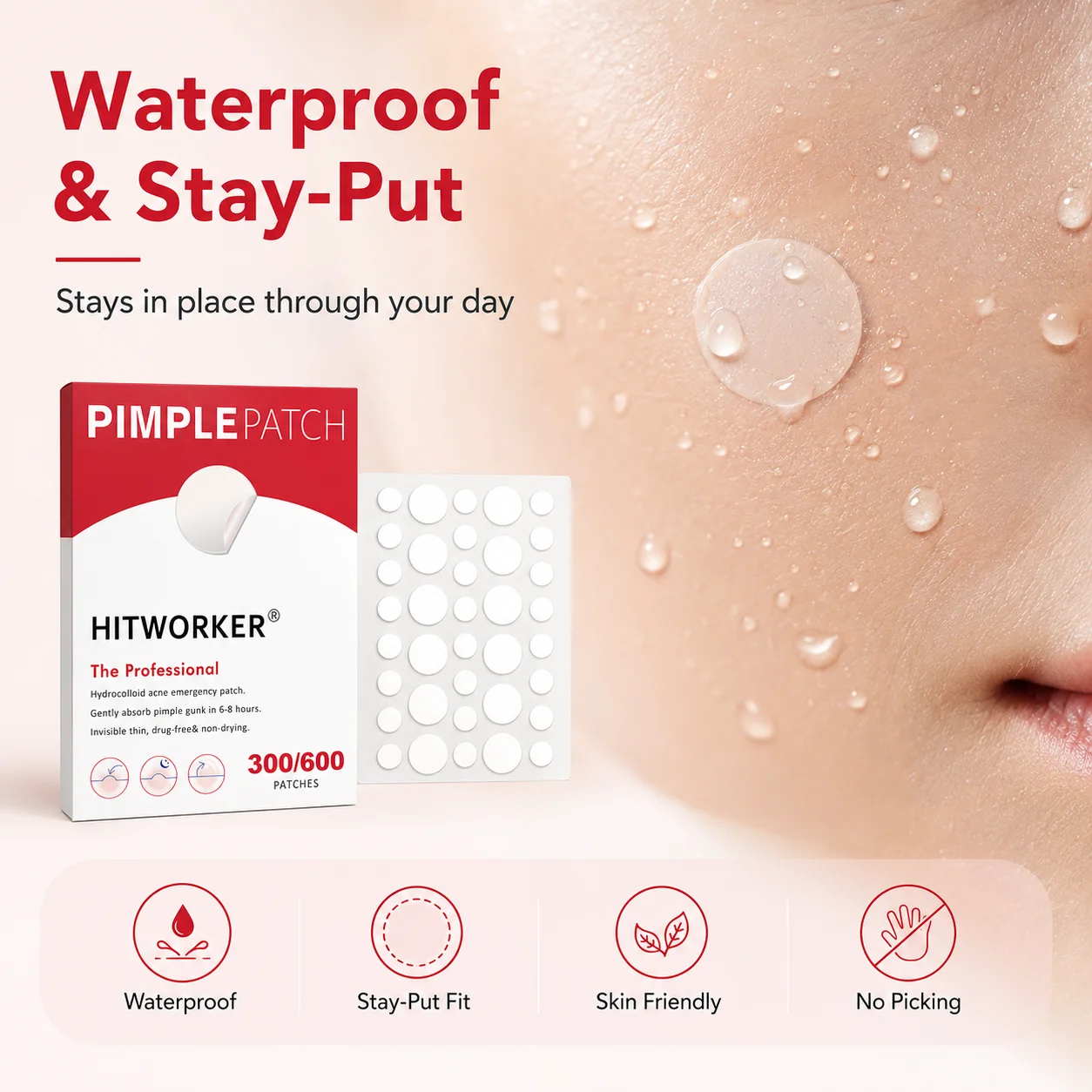 Round Hydrogel Acne Removing P - Face Moisturizer ulasan dan harga