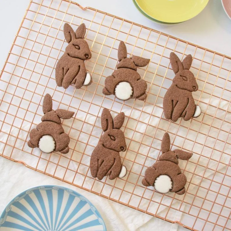 Cartoon Bunny Cookie Mold Kids Birthday Party Fondant Cake Decorating Tools Baking Supplies Spring Easter Cookie Cutting Molds