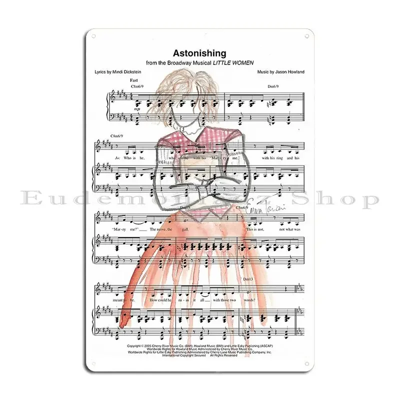 Jo March Little Women Astonishing Little Women The Musical Metal Signs Living Room Wall Pub Pub Designer Cinema Tin Sign Poster