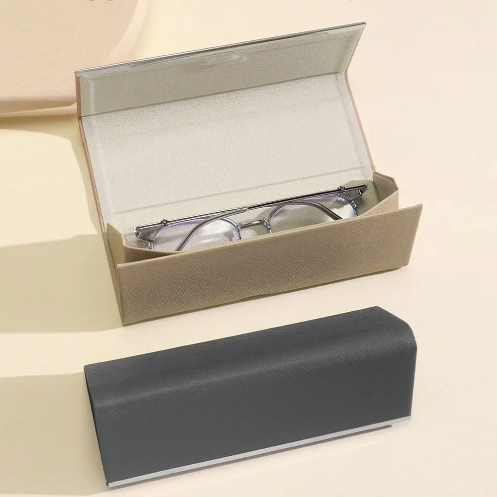 

Magnetic Buckle Eyeglasses Protective Case Large Capacity PU Leather Folded Eyeglasses Sleeve Anti-Pressure Durable