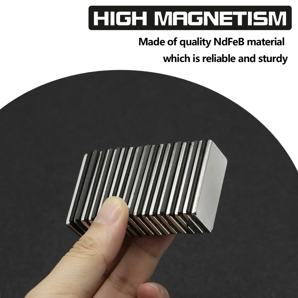40x20x3mm N35 NdFeB Square Neodymium Magnet Super Strong Permanent Block Powerful Magnetic Refrigerator DIY Craft Multi‑Purpose