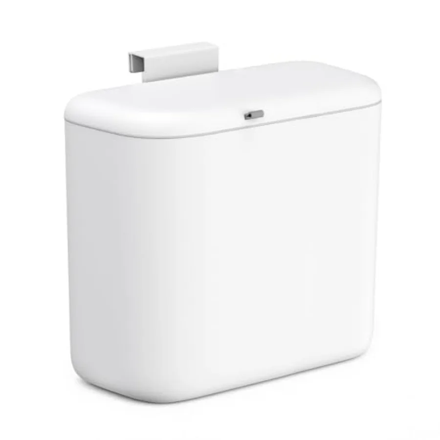 

Подвесной контейнер для компоста на дверцу кухонного шкафа - маленькая мусорная корзина на 2,4 галлона с крышкой, для сбора пищевых отходов под раковиной, тонкий, без запаха