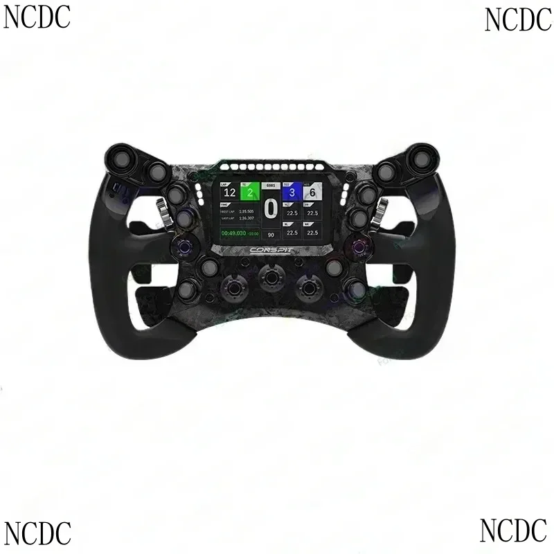 CONSPIT 290GP 290Mm/11.4 Formula Racing Emulator Game Steering Wheel With Carbon Fiber Panel & 4.3 LCD