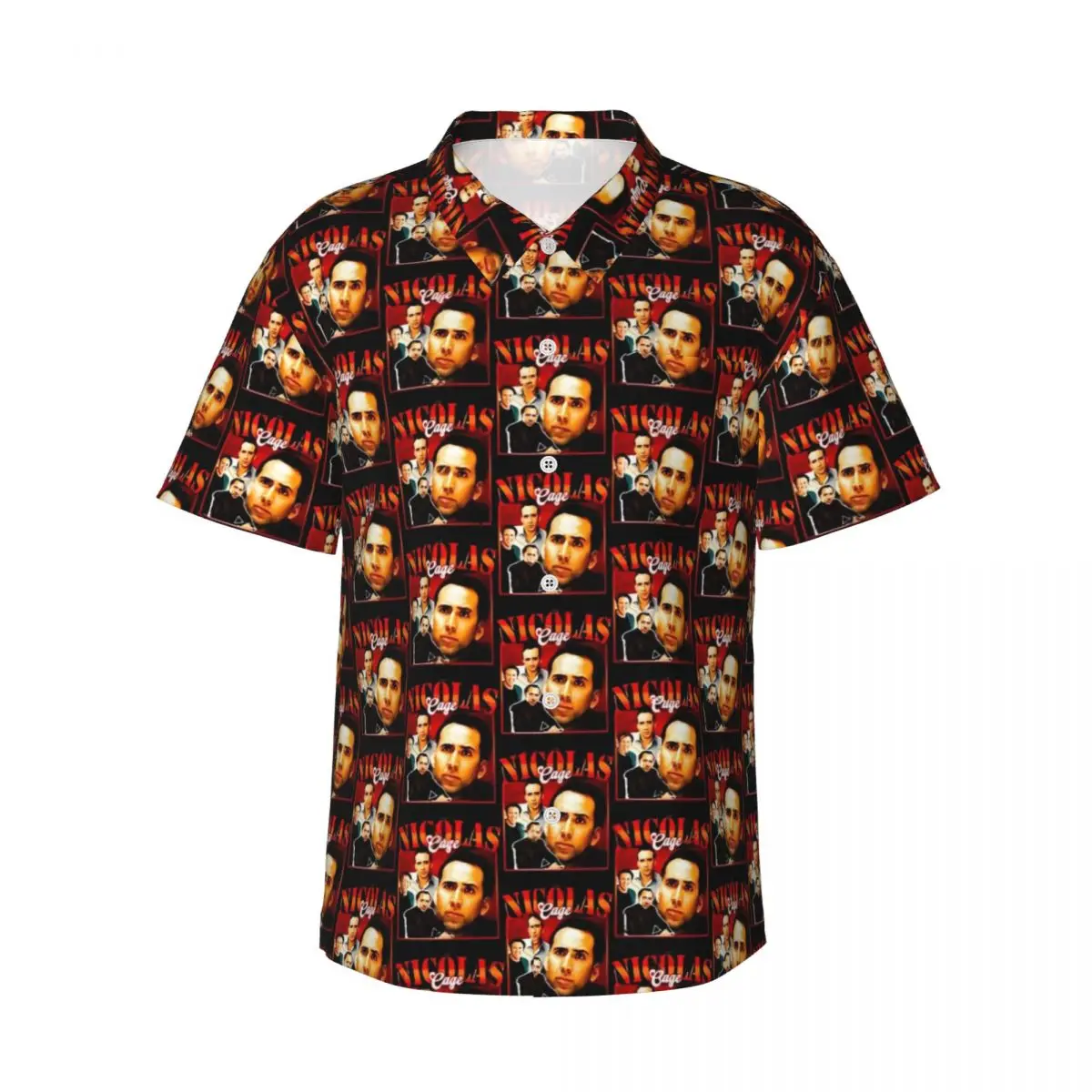 Nicolas Cage Hawaiian Shirt Men Beach Famous Actor Casual Shirts Short Sleeves Harajuku Pattern Vintage Oversized Blouses