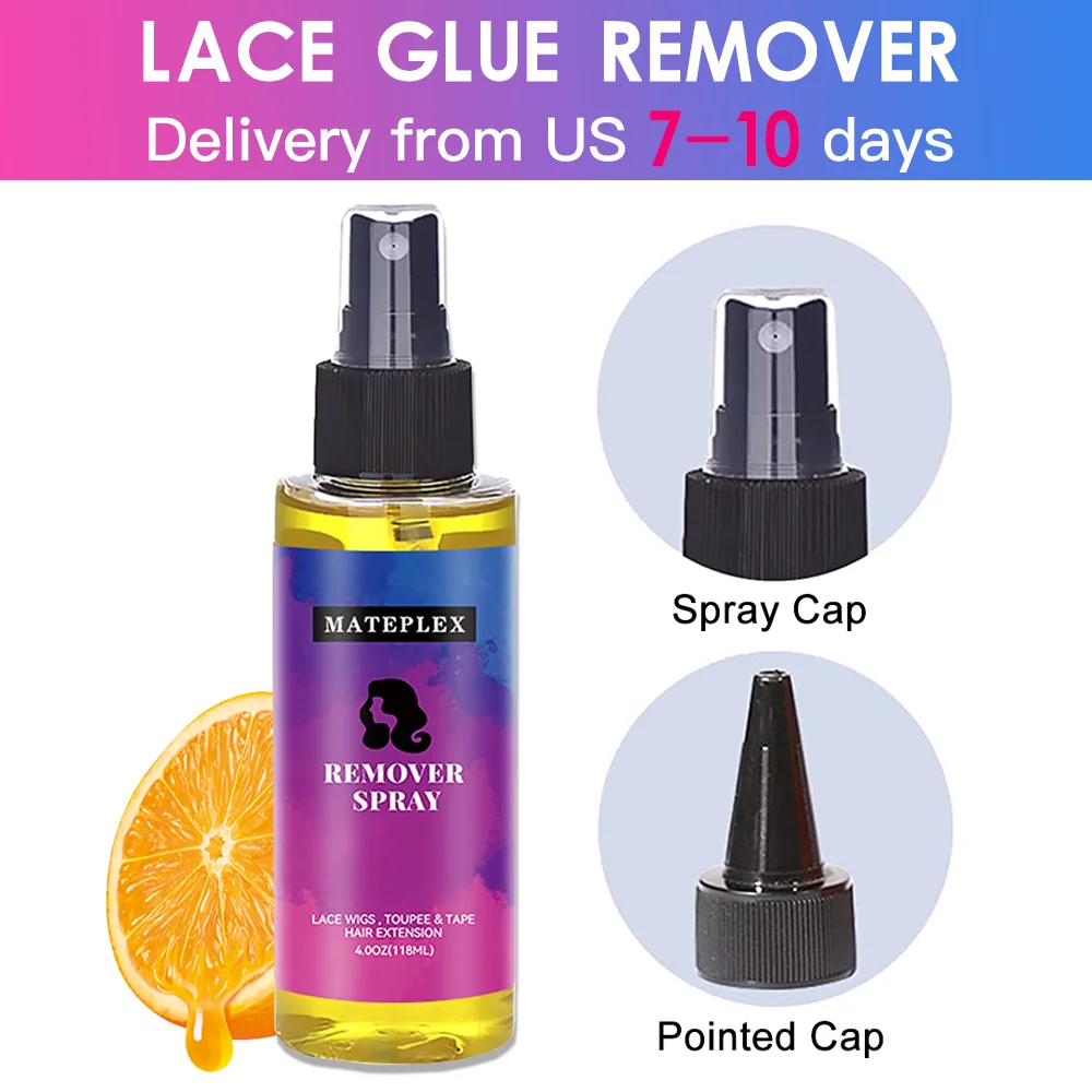 Wig Glue Remover Spray Strong Glue Removal Frontal Lace Wig Glue Remover Fast Acting Hair Extension Tape for Toupee Frontal