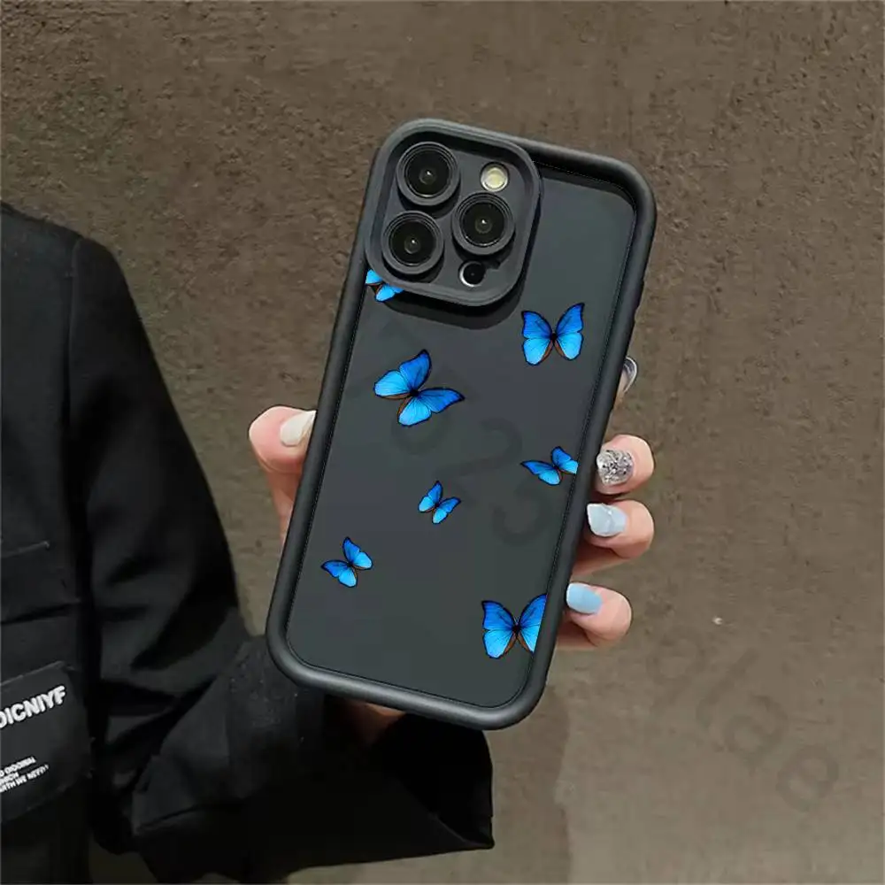 

Butterfly Silicone Case For iPhone 13 11 15 17 12 14 16 Pro Max 17 Air Plus SE Shockproof Soft Protective Cover