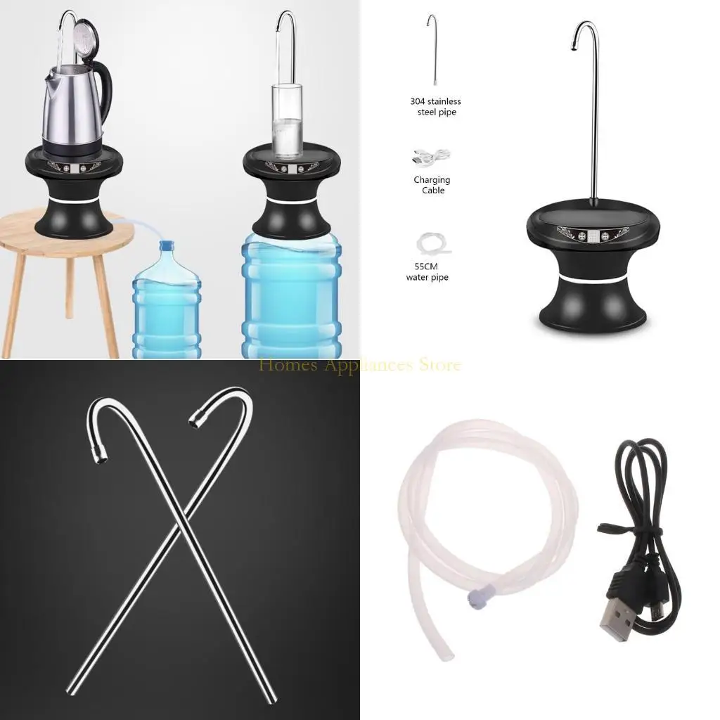 

D0AB Water Pult Pult Pult Dispenser USB Зарядка автоматическая питьевая вода Портативный электрический дозатор воды