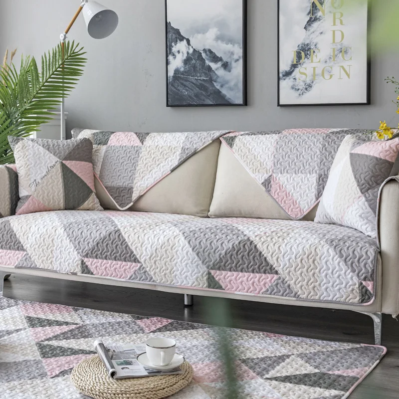 Geometric Sofa Cove…