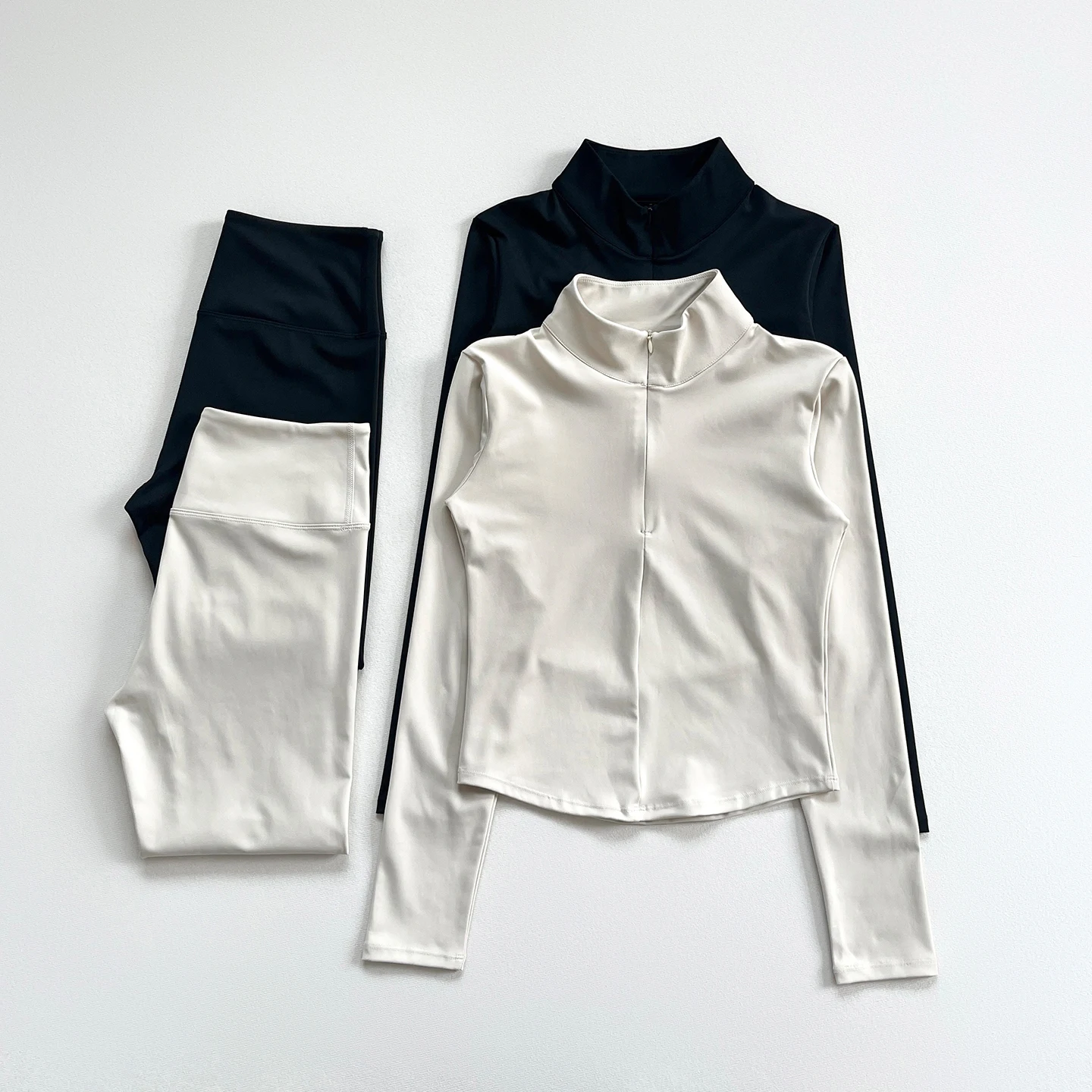 Chaqueta ajustada con cremallera para mujer: liviana y de secado rápido para gimnasio, yoga, primavera otoño, superposición esencial