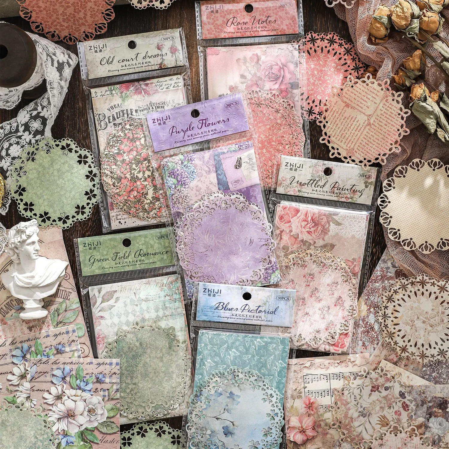 

24sets/lot Memo Pads Material Paper Mockingbird Memory Collection Journal Scrapbooking paper Background Decoration Paper