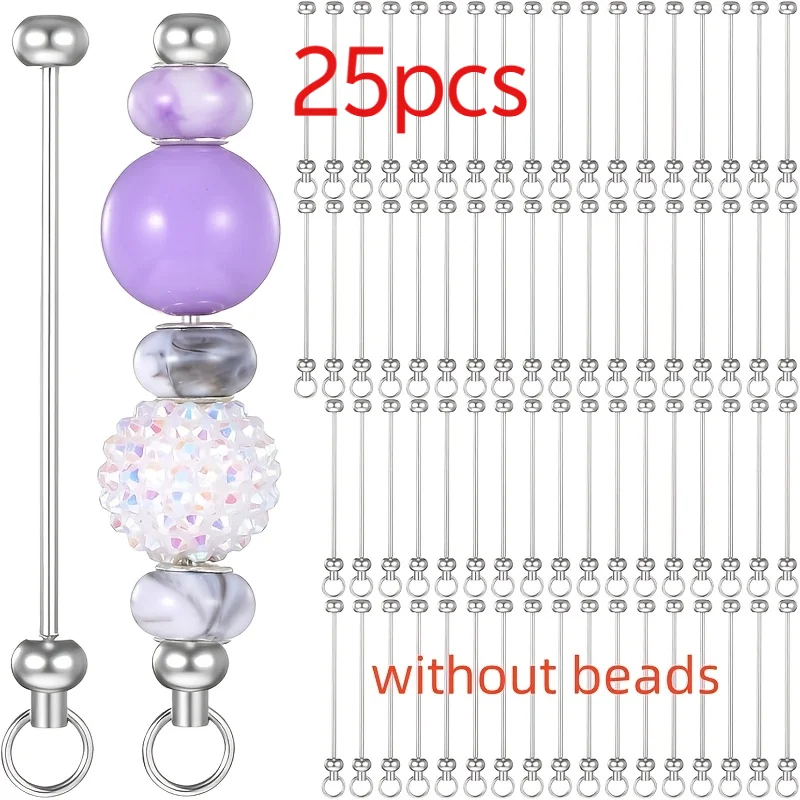 Practical Wholesale Keychain Making Supplies Exquisite Blank Beading Bars DIY Jewelry Accessories Stylish Car Key Decor 25pcs