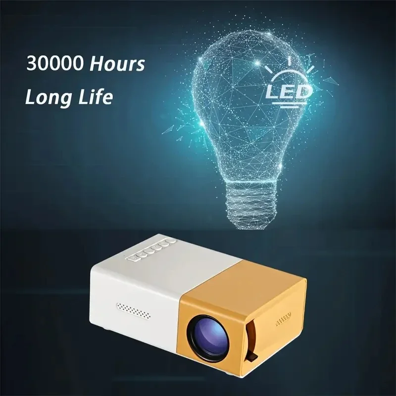 Mini proyector LED portátil YG300, compatible con com HDMI, USB, TF audio, casa leitor multimitídia, inteligente,portátil,viagem