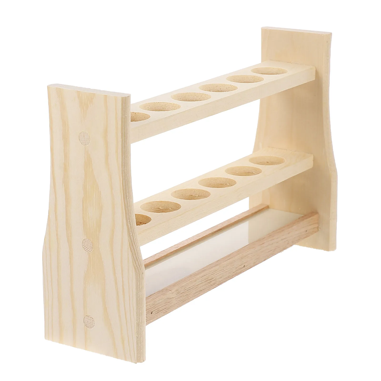 1Pcs Wooden Test Tube Rack 6-Hole Test Tube Storage Rack Simple Elegant Grade Durability Easy to Clean Home