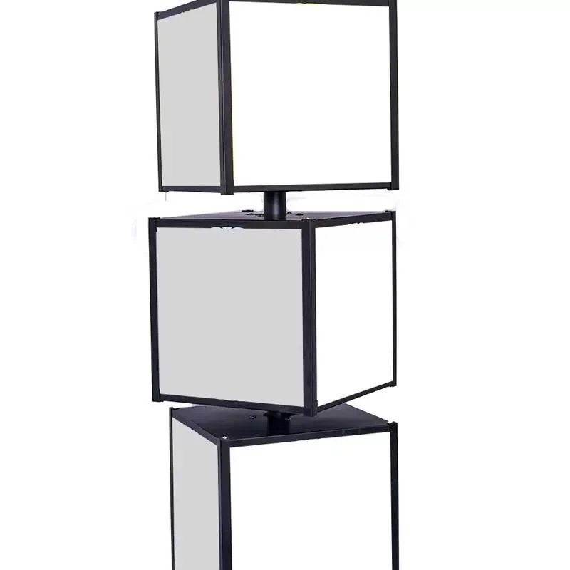 Outdoor floor vertical movable painting Internet celebrity acrylic rotating light box