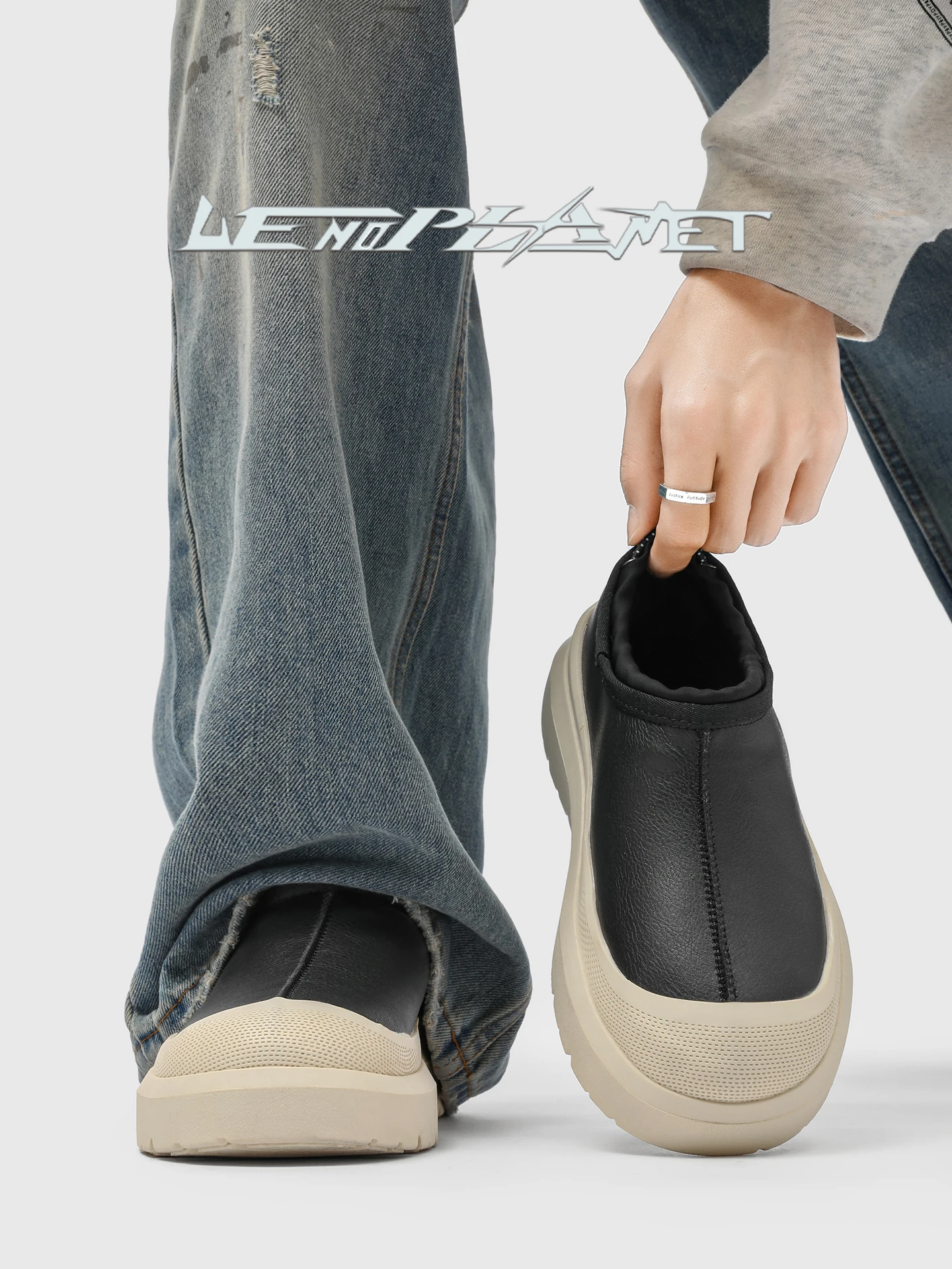 

Зимние зимние ботинки на подкладке Thiened Fce, мужские уличные повседневные универсальные морозостойкие теплые ботинки Bla Cotton oes для молодежи