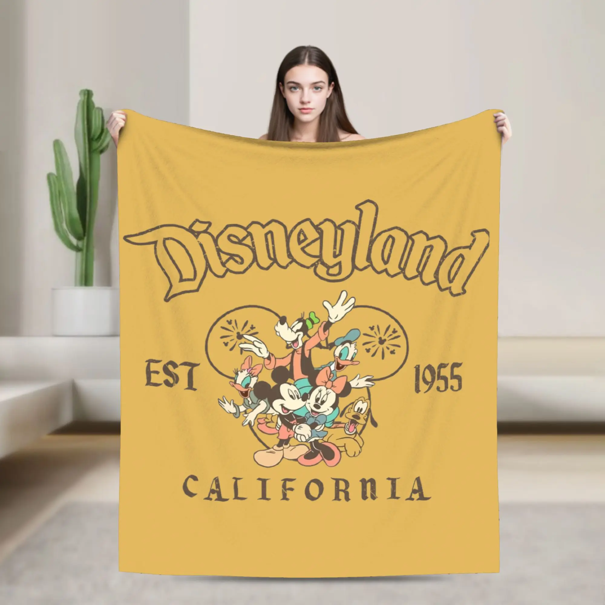 

Веселые рождественские одеяла с Микки Маусом и героями мультфильмов, шерстяные забавные мягкие пледы для домашнего ресторана, лета