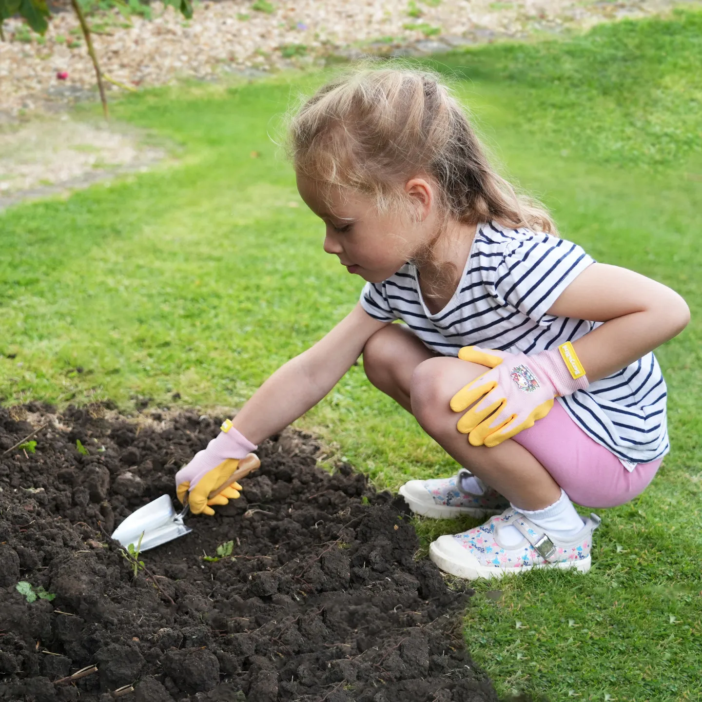 Children's Gardening Shovel Stainless Steel Gift Box Set, Flower Planting and Sand Digging Toy