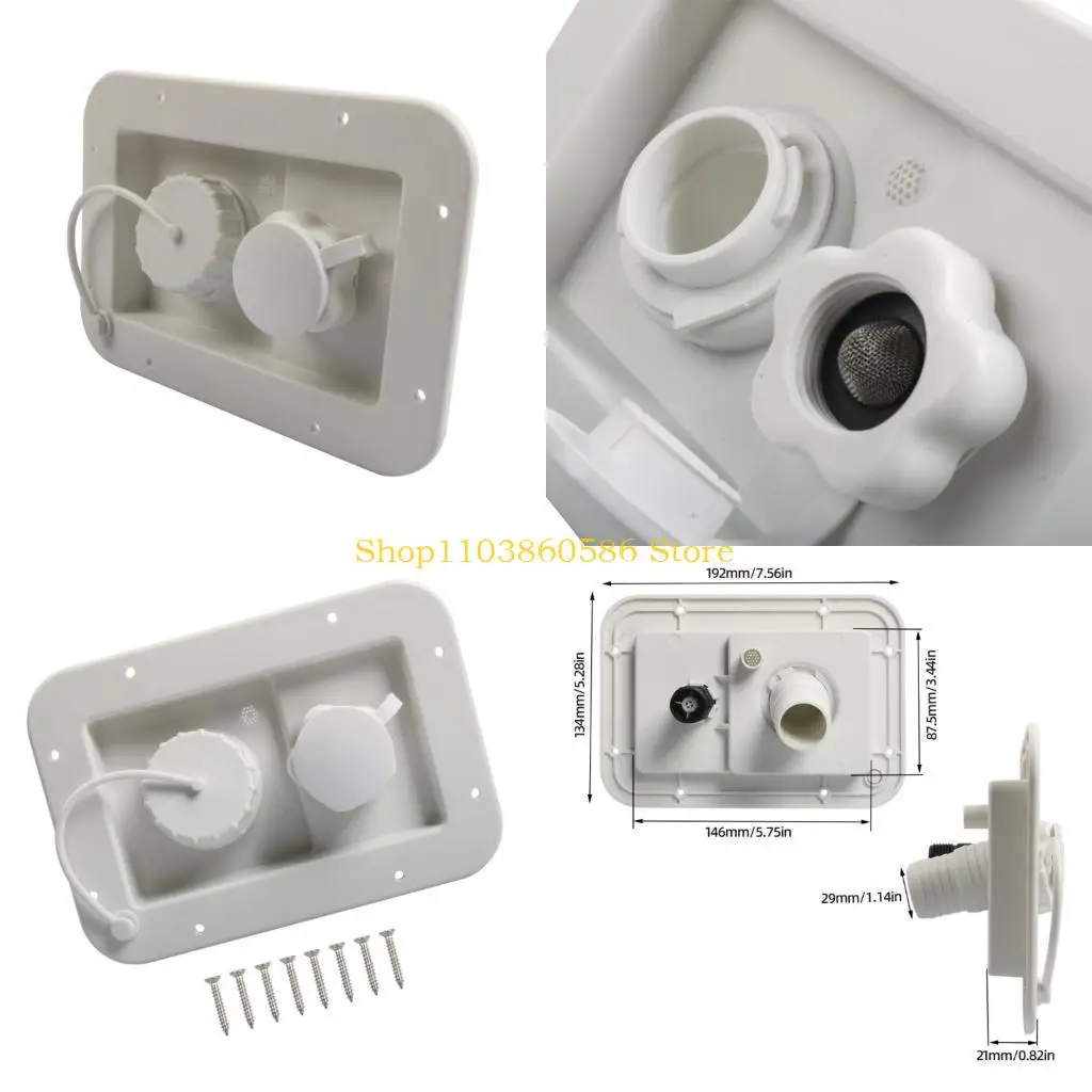 242A RVs Campers Water Fill Inlet Check Valves Connection PP Construction Leakproof