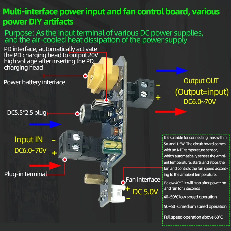 Universal Shell Aluminium Legierung Instrument Power Shell DIY Kit Geeignet Für XYH3606 Multi-interface Eingang PD Spannung Decoy – Detail 8