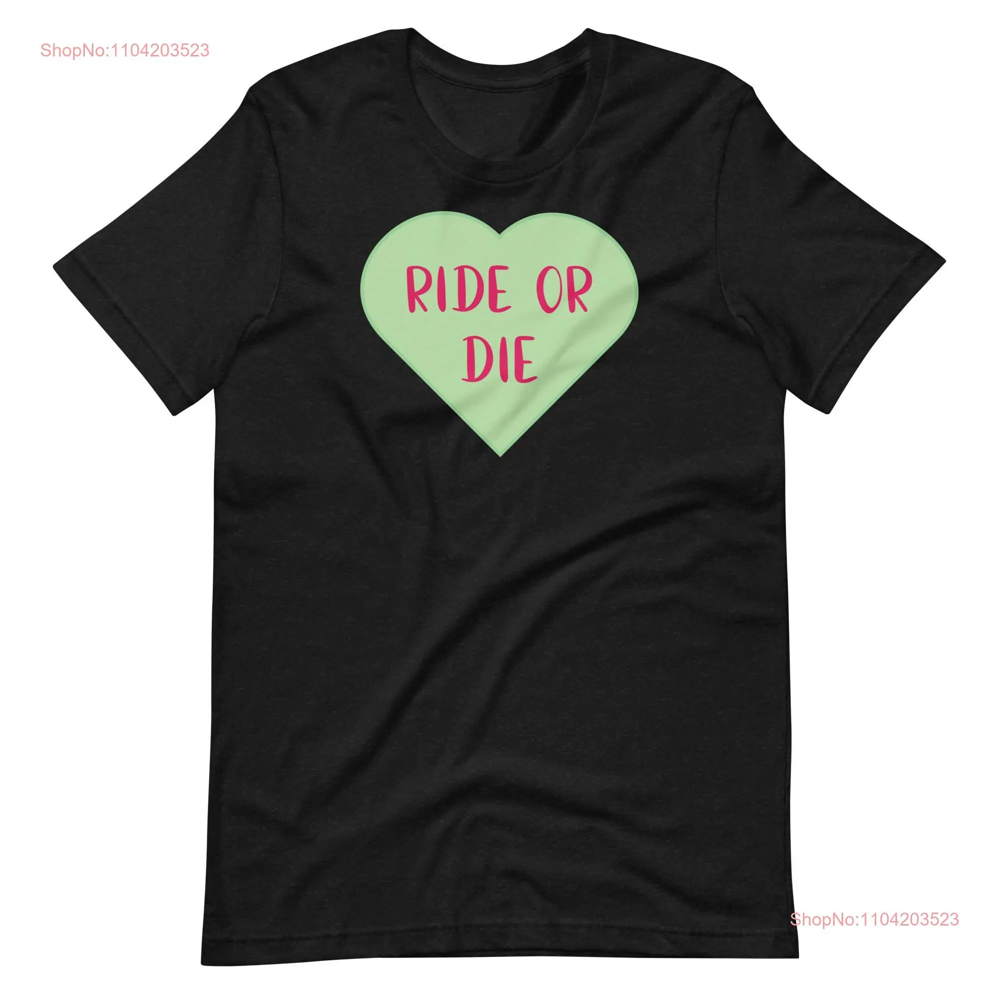 Conversation HearT T Shirt Ride or Die Valentine's  long or short sleeves