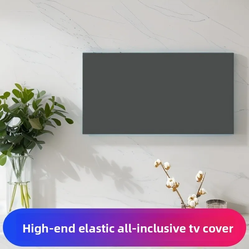 

Простой современный пылезащитный чехол для телевизора 65 дюймов, однотонное тканевое покрывало-защита для телевизоров, домашняя тканевая защита для телевизоров