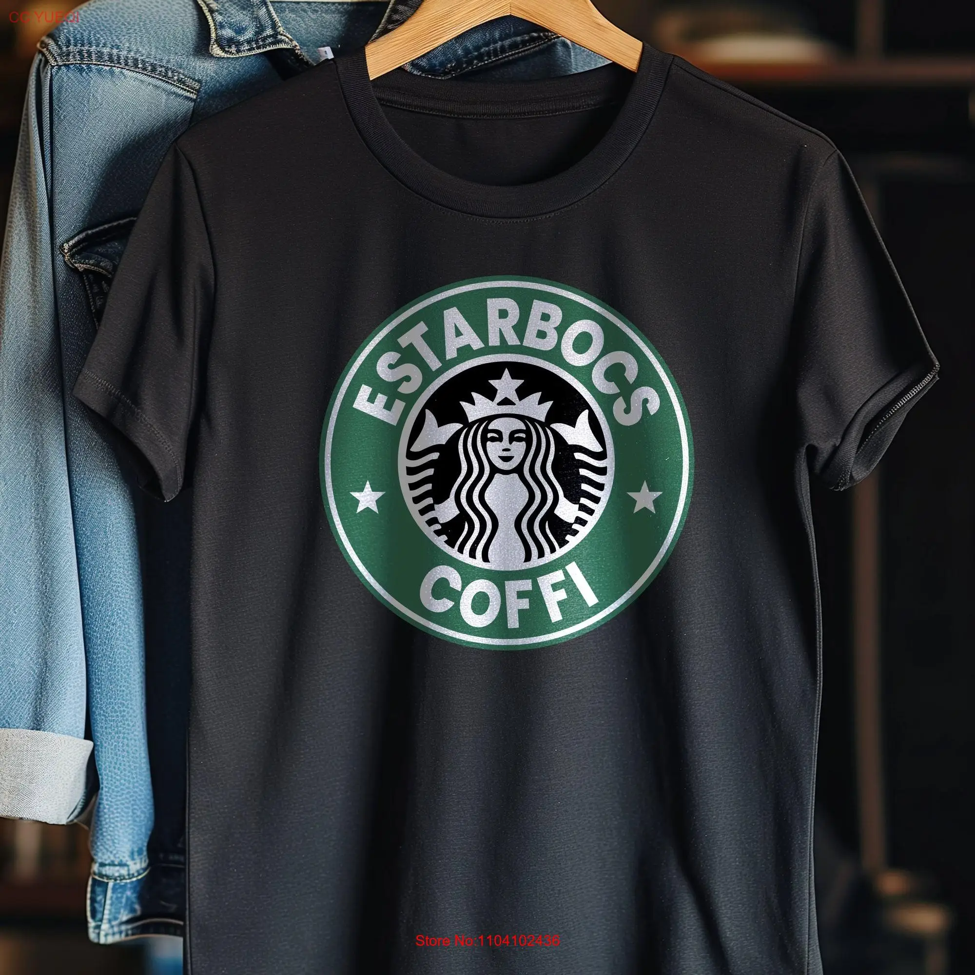 Estarbocs Coffi T Shirt Funny Parody Coffee Casual Streetwear for Lovers long or short sleeves